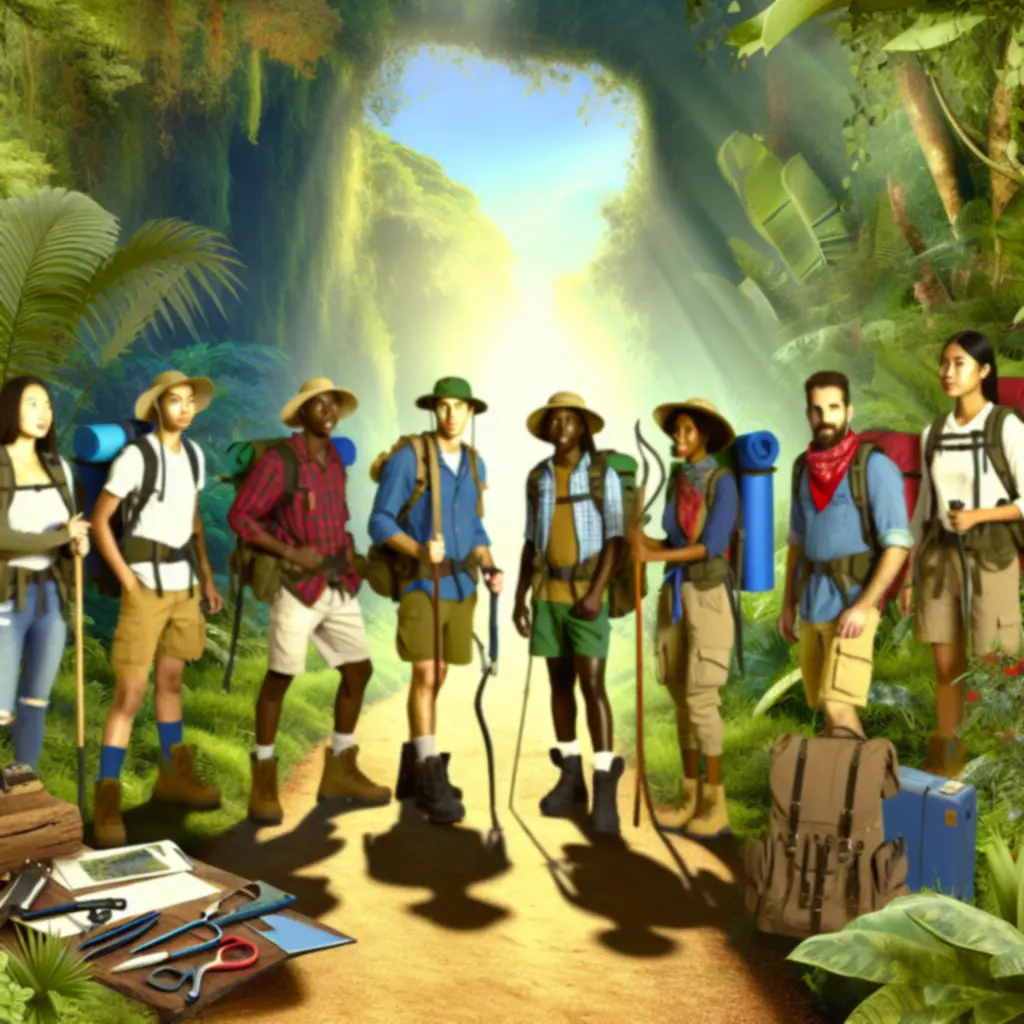 Drużyna graczy podczas wspólnej wyprawy